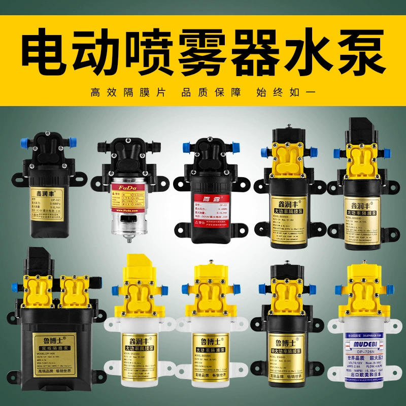 12 В электрический опрыскиватель водяной насос микро чистый медный сердечник сельскохозяйственный водяной насос источник производителя опрыскиватель мембранный насос высокого давления