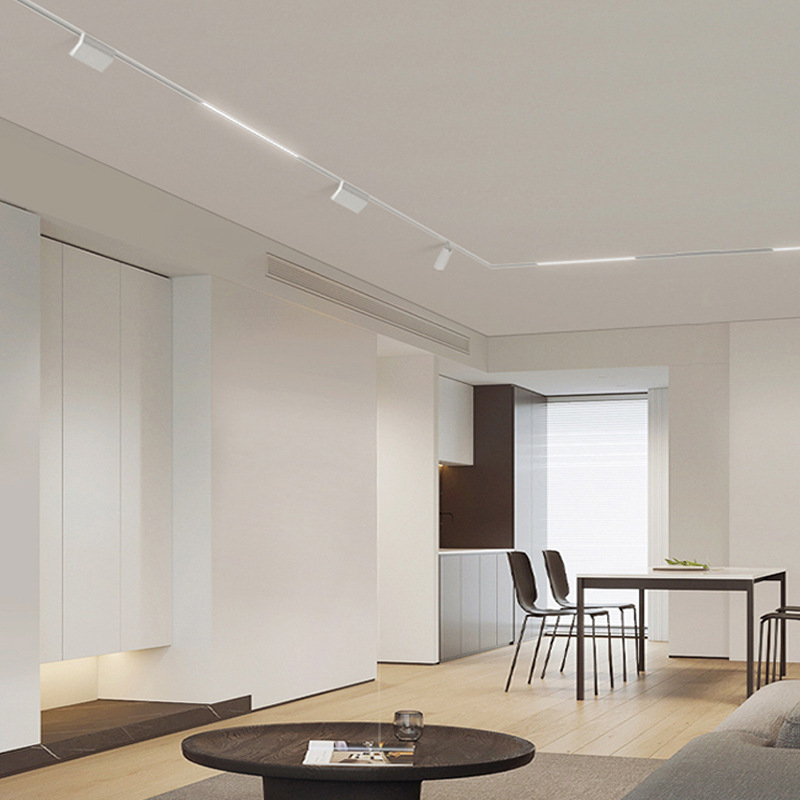 Frameless embedded magnetic light for home living room, bedroom, aisle, factory direct sales, surface mounted magnetic track light, wholesale