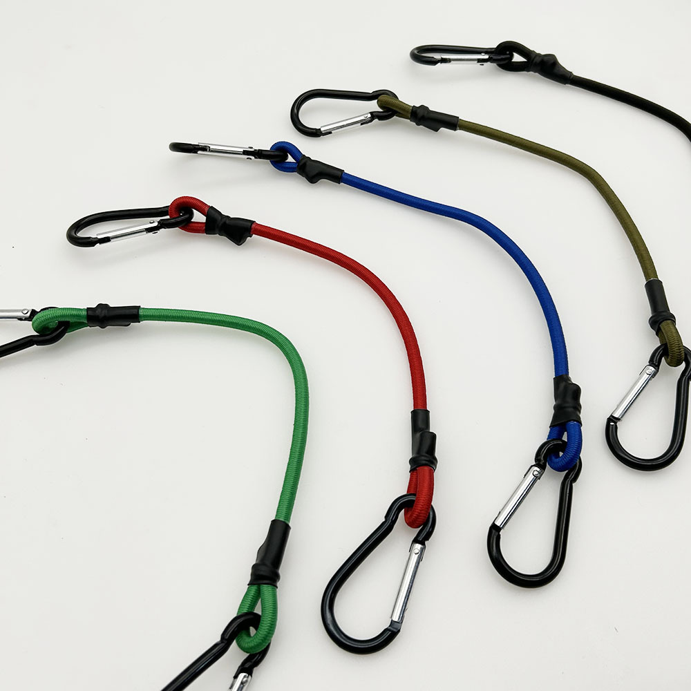 户外登山扣弹力绳营地车松紧绳行李捆绑带帐篷绳挂钩露营晾衣绳