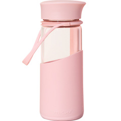 A5L防爆玻璃杯硅膠防摔耐高溫高硼硅水杯學生茶水分離茶杯