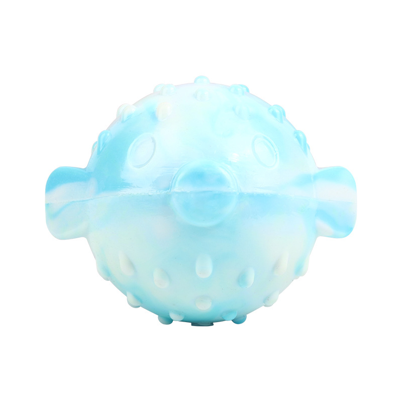 소리가 나는 강아지 장난감, 새로운 국경을 초월한 애완동물 용품, 자기 자극 및 지루함 완화, 2색 큰가시, 씹고 갈기에 강한 내구성