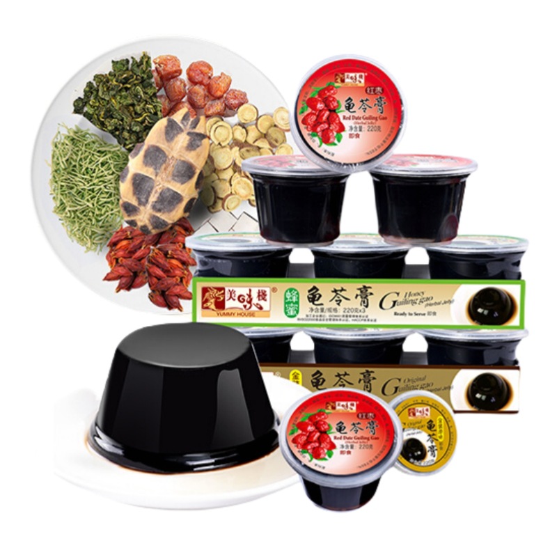 美味栈龟苓膏参蜜味  草本成分真材实料  QQ弹弹 220g(3杯装)  SZ
