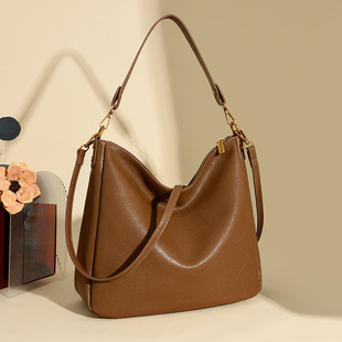 2024 Cross-border New Women's Bag Crossbody Bag Soft Leather Underarm Tote Bag Large Capacity Fashionable Shoulder Bag Trendy