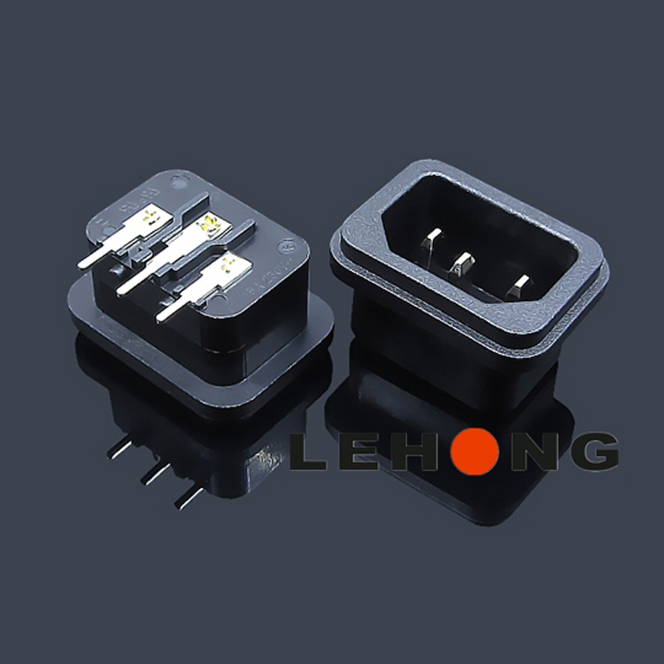 DE-14-9P-BB三芯/安规AC插座/电源插座/品字插座/AC母座/器具插座