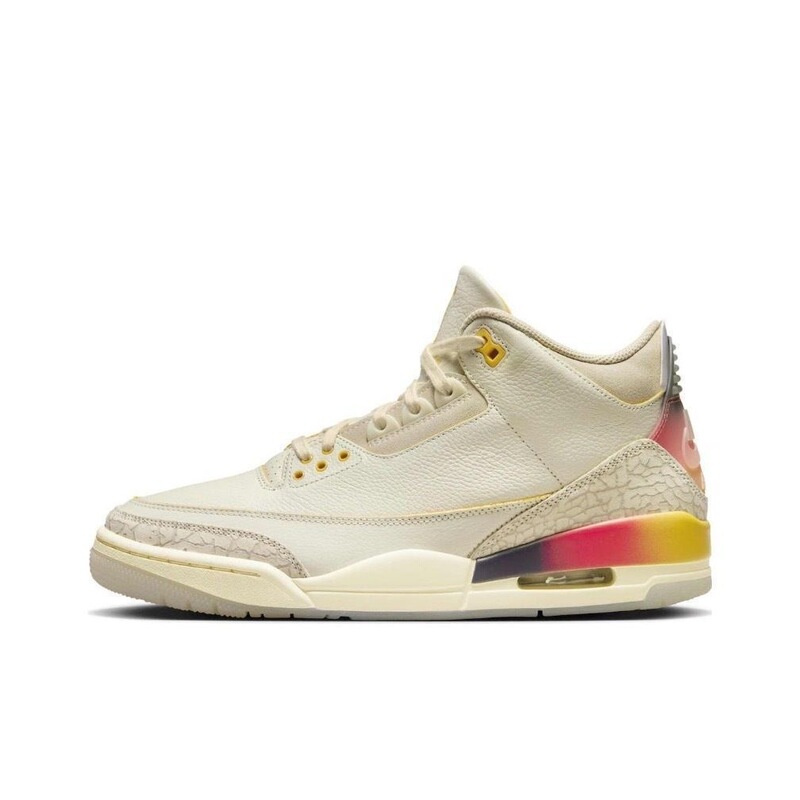 莆田靴純正オリジナル牛革本革バスケットボールシューズ男性と女性のための Air AJ3 ホワイトセメント共同ブランドレトロスポーツシューズ|undefined