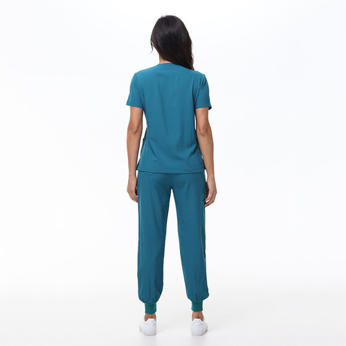 Amazon V-neck Short-sleeve Nursing Uniform for Men and Women, Skin Management Handwashing Gown, Operating Room Isolation Suit, Work Uniform Set