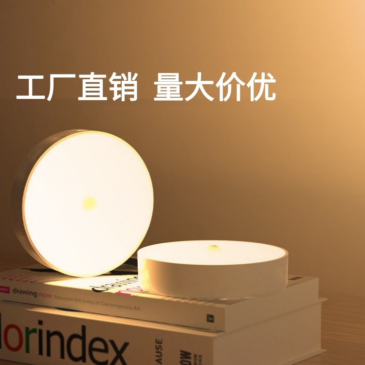 LED keycap-shaped small night light with touch sensing, bedroom creative bedside lighting, dormitory reading magnetic wall lamp, USB powered