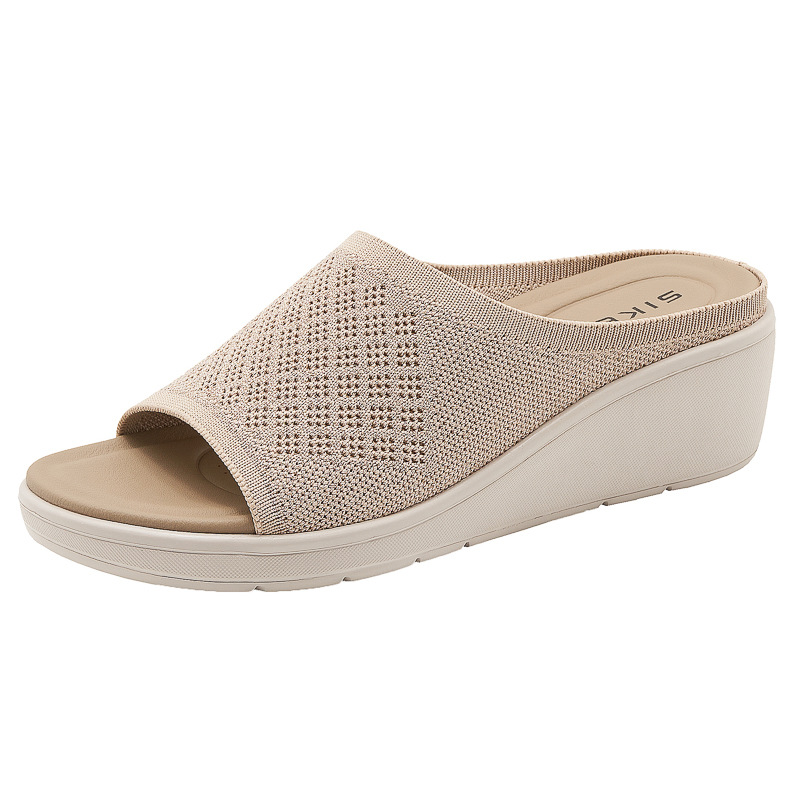 2025 primavera y verano nuevo tipo de sandálias de suela gruesa ligera antideslizante cómodas zapatos casuales de mujer