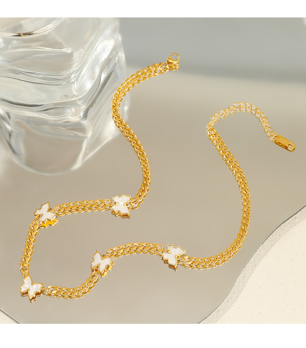 Fashion Geometric Stainless Steel Plating Shell Necklace Colorza_colorza_3