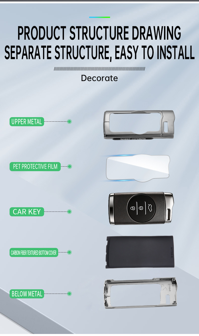 Chery Tiggo 7 Key Cover 23/24 New Model Tiggo 7 Super Edition 5X People's Edition 3X Car Metal Case with Buckle