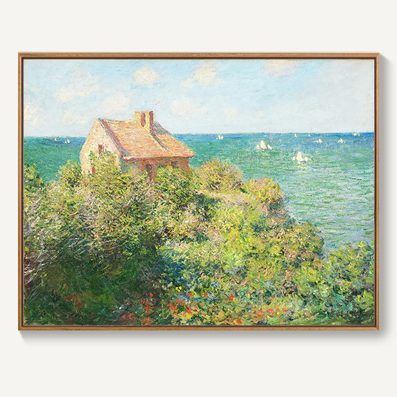 モネ日の出イメージ装飾画北欧客間レストラン掛け画抽象風景油絵寝室壁壁画麦畑|undefined
