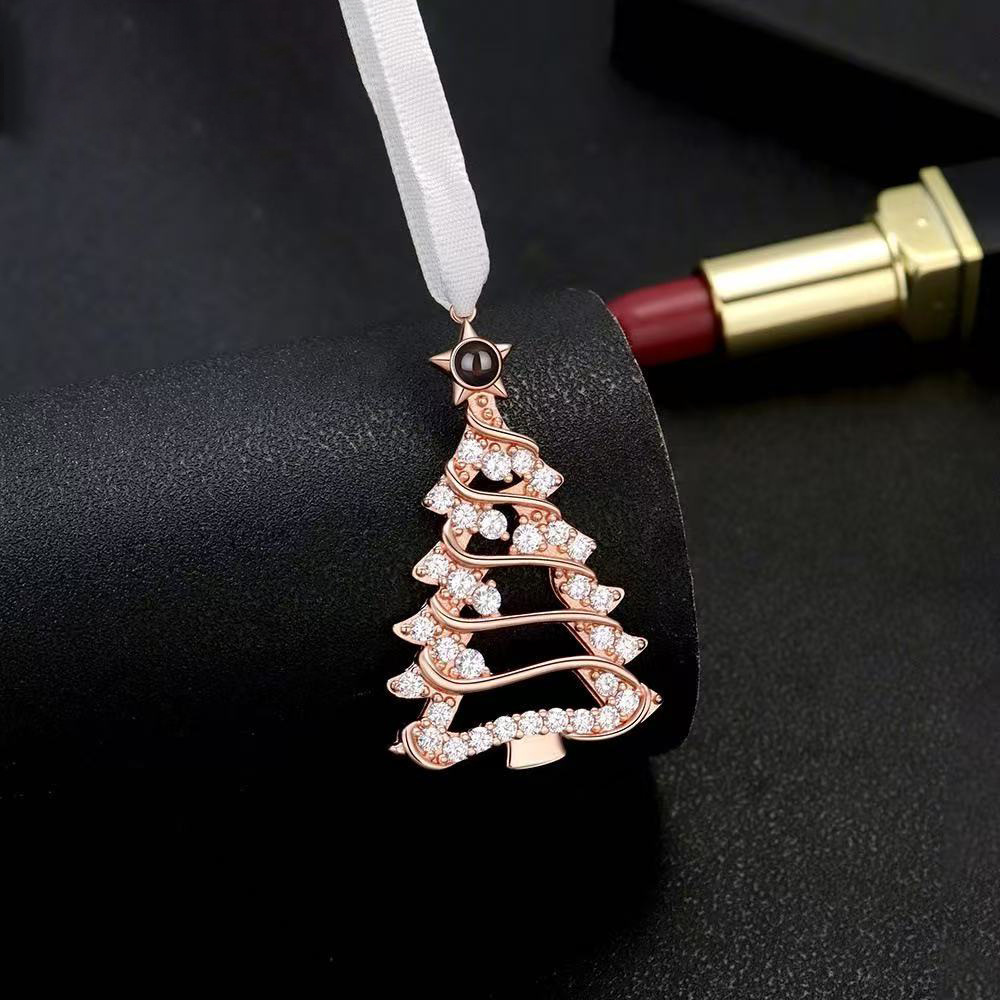 Árbol de Navidad de diamante - oro rosa