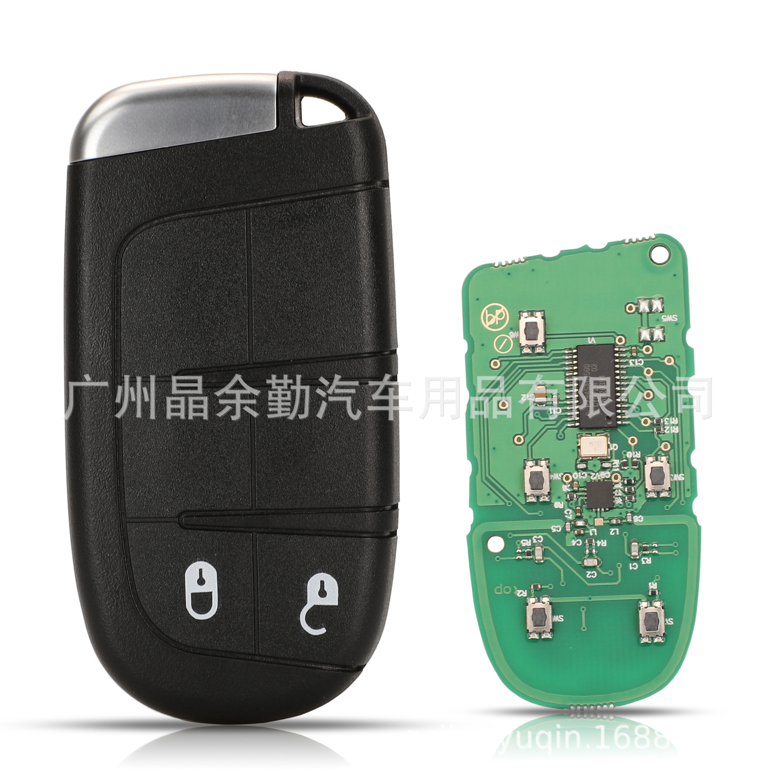 Dodge M3N-40821302 433MHz ID46 Remote Car Key for Dodge Journey 2/3/4/5 Button (Car Keys) - 2-button