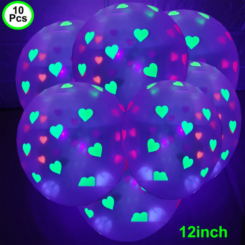 Feliz cumpleaños Neon Glow Balloons Glow in Blacklight Fluores
