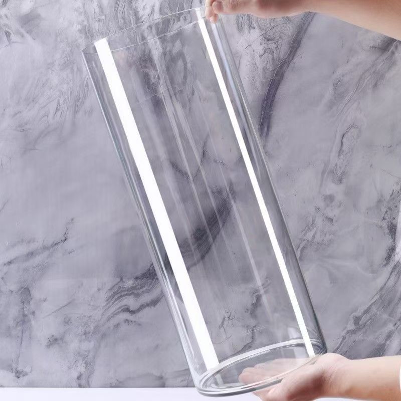 Florero engrosado, decoración, sala de estar, arreglo floral, acrílico, sensación de alta calidad, hidropónico, bambú rico, plástico transparente a prueba de caídas, grande