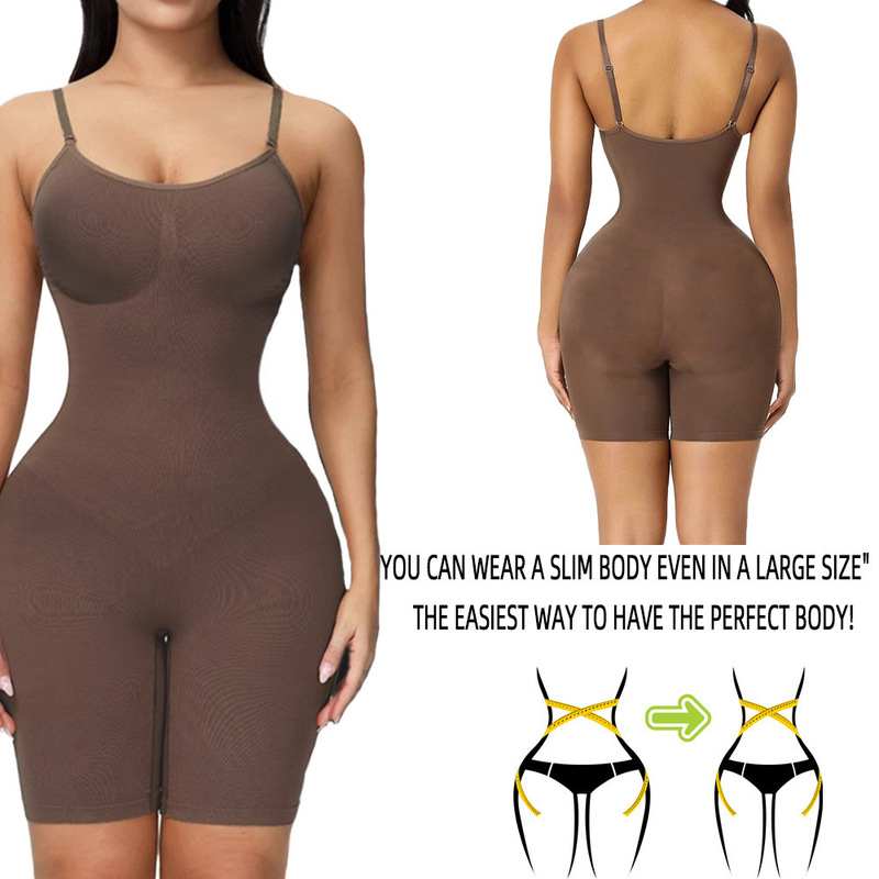 European and American Cross-Border Body Shaping Jumpsuit Skims Body Shaping Clothing Adjustable Large Size Jumpsuit Boxer Briefs Tight Butt Lift