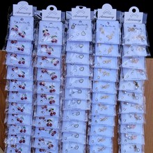 新款3对耳钉女简约学生小巧耳饰12包一条耳钉2元店货源地摊