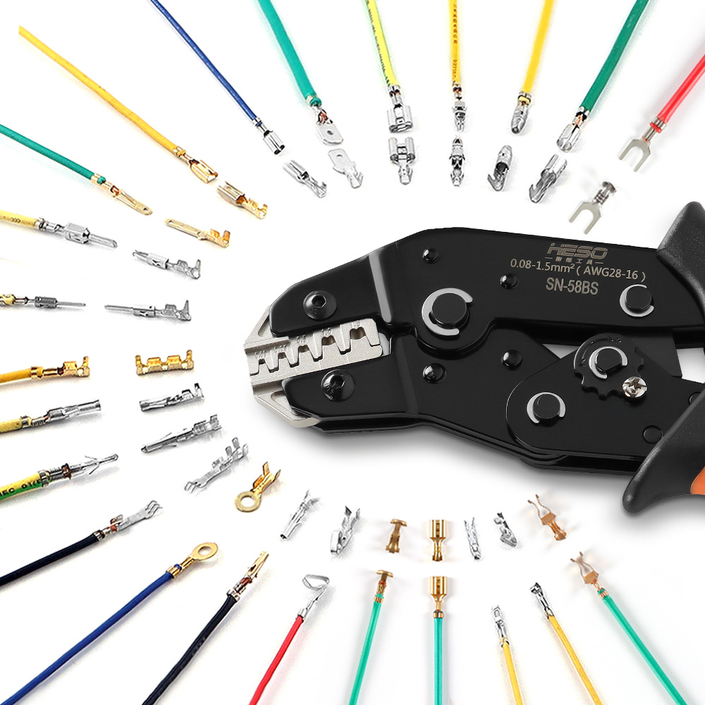 SN-58BS压线钳 压接PH2.0/XH2.54/SM2.54插簧小端子2.8/4.8/6.3