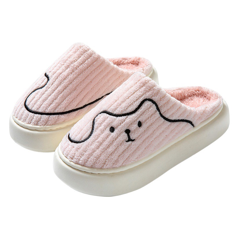 Zapatillas de algodón para hombres, otoño e invierno, antideslizante, hogar, hogar, calidez, pareja, pisando la mierda, zapatillas de algodón, ropa de invierno para mujeres al por mayor