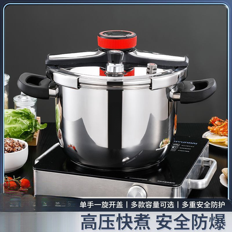 Olla a Presión con Perilla de Acero Inoxidable para Cocina