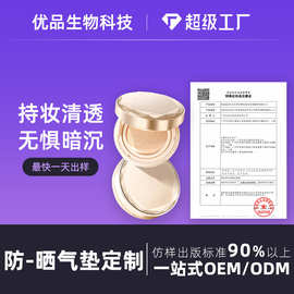 防止晒伤气垫粉底霜oem加工跨境定制工厂 SPF50PA+++ 隔离霜化妆