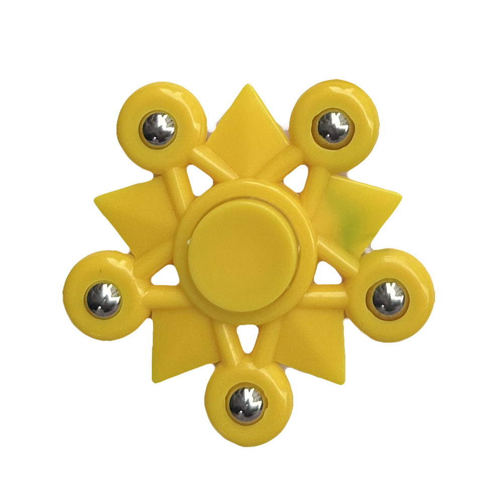 [Classic color five-bead style] Yellow spiked five-pointed star
