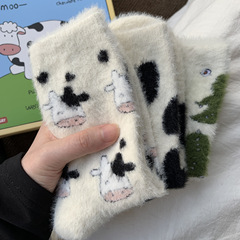 "願所有的日子 都浸潤在溫暖里"冬季專屬 加厚珊瑚絨女襪中筒襪子