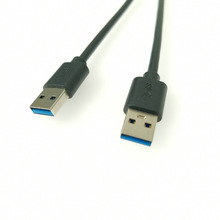 usb 3.0公对公弯头数据线60cm高速传输延长移动硬盘盒HUBA公转A公