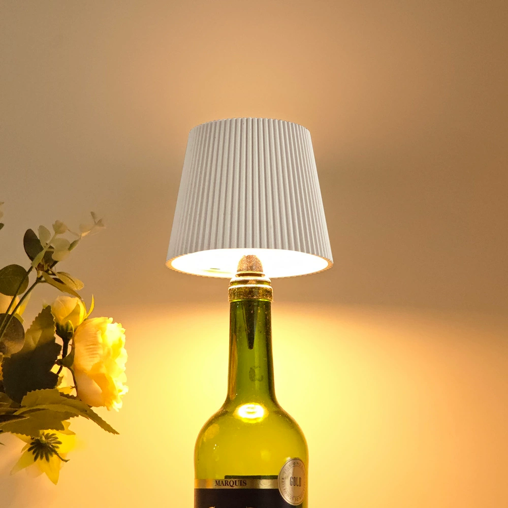 Трансграничные выделенные полоски для винной бутылки лампа трехцветный свет RGB перезаряжаемый сенсорный винный бутылка настольная лампа