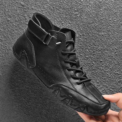 LDECK cross-border large size octopus men's shoes high-top men's and women's sports and casual shoes toe-layer genuine leather Martin boots