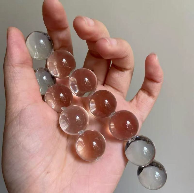 天然纯净牛鼻孔白水晶串珠手串冰透串珠手链送女友闺蜜显白惜洛|undefined