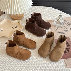 儿童短靴2025秋冬女童洋气小靴子软糯宝宝马丁靴单靴皮靴女童靴子