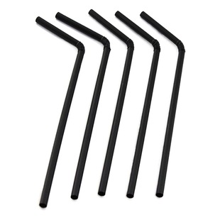 Cocktail Decorative Straw Bar Special Black Straw Cafe Western Restaurant Special Black Straw 6mm