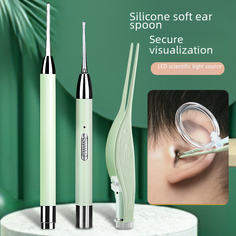 Luminous ear scoop set baby ear picking tool usb charging with light ear scoop ear scoop ear scoop