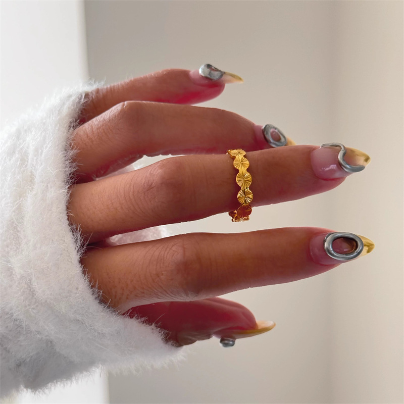 Women's Gender Wholesale Jewelry Lady Geometric Titanium Steel Rings