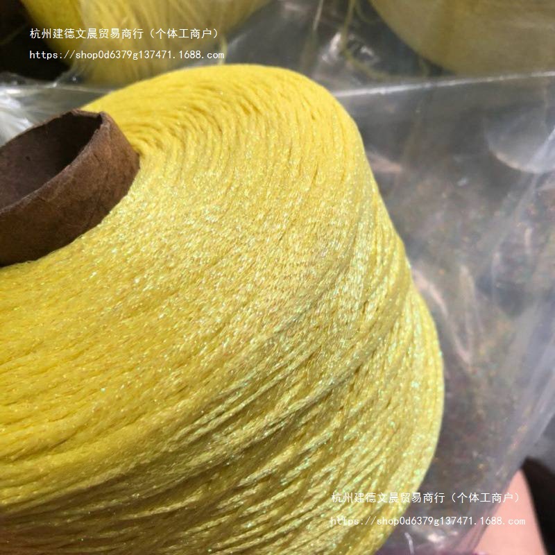 空心纱金银线纯丝钩针编织暴力熊包包玩偶DIY手混线配线亚马逊热