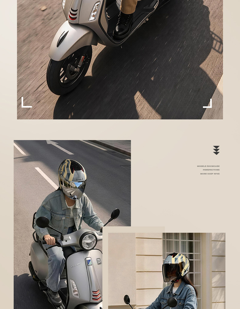26-Year-Old Rng New Model Motorcycle Riding Helmet with Bluetooth Small Shell Motorcycle Helmet Electric Vehicle Helmet for Men and Women