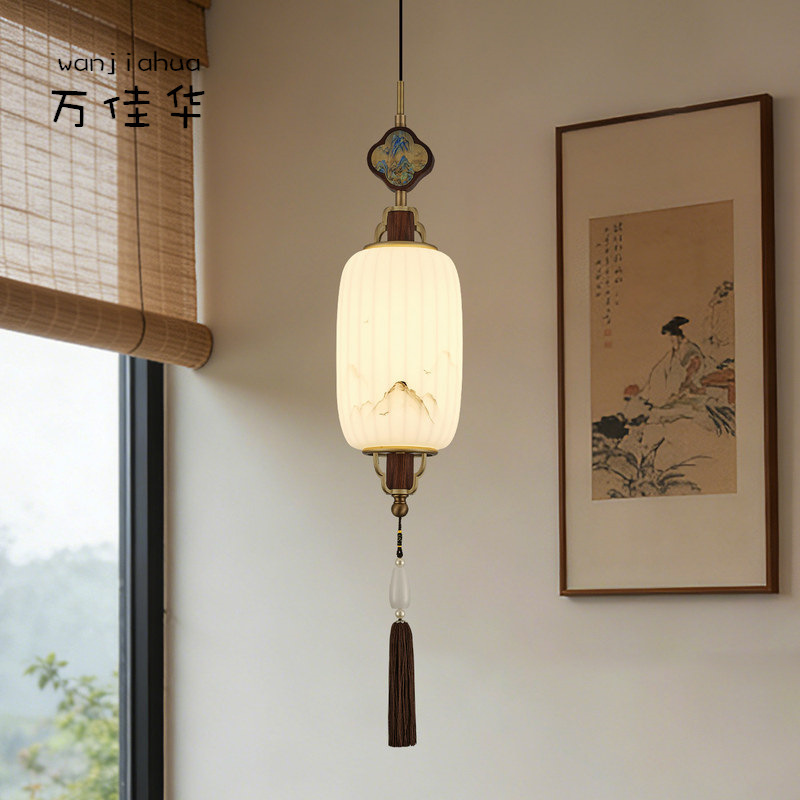 Song Dynasty Aesthetic Small Pendant Light, Retro Bedroom Bedside Chandelier, Modern Chinese-Style Homestay Corridor Entrance Bar Counter Aisle Light Song Dynasty Aesthetic Small Pendant Light, Retro Bedroom Bedside Chandelier, Modern Chinese-Style Homestay Corridor Entrance Bar Counter Aisle Light