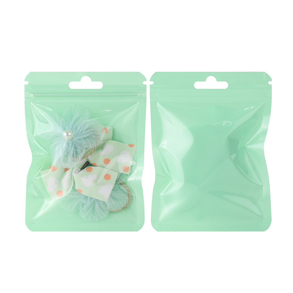 Bolsa de macarón auto-sellada colorida simple ins tarjeta pequeña joyería transparente sellado bolsas de hueso diy pulsera para usar bolsas de braza