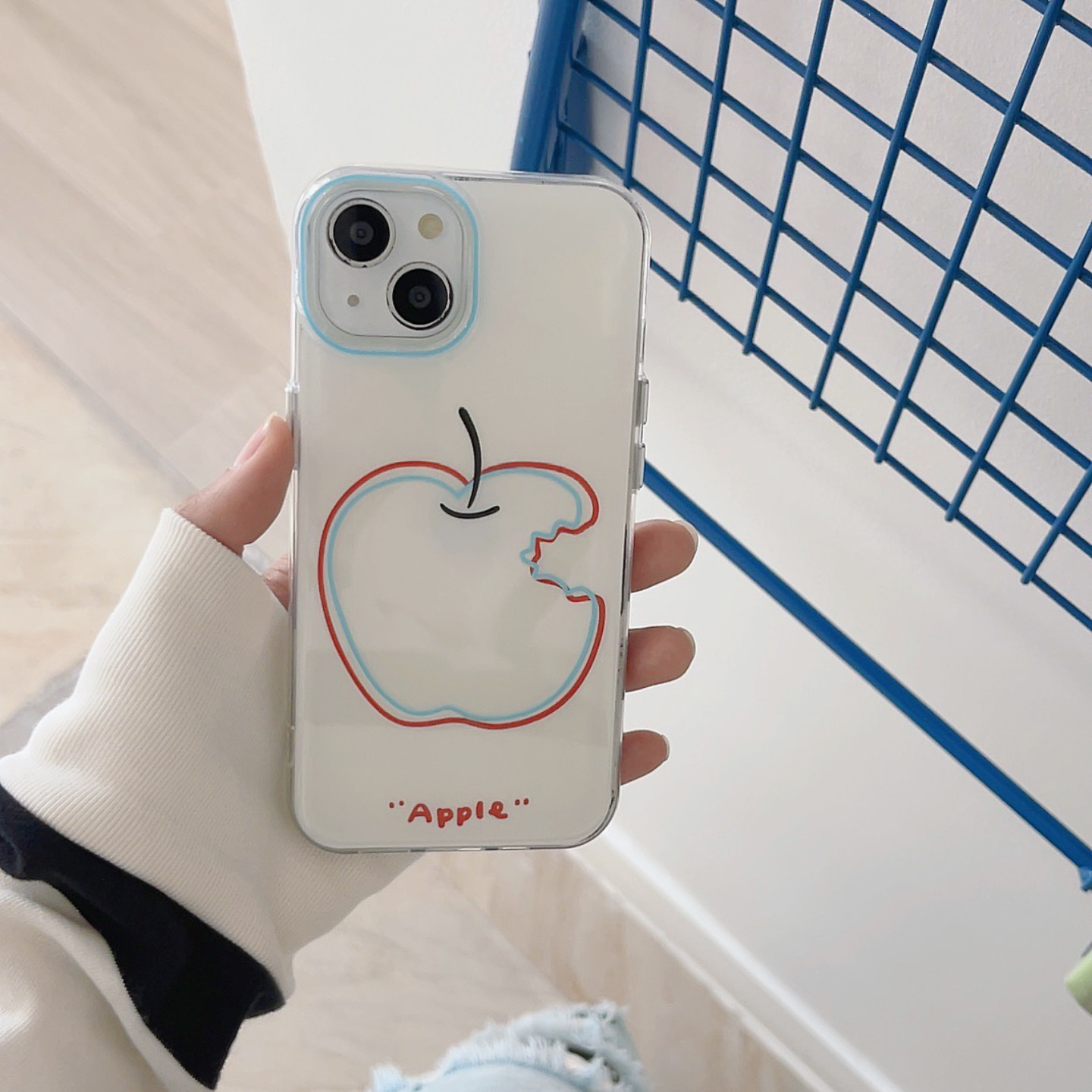 Línea simple de nicho Apple para iPhone 15ProMax Funda para teléfono móvil 16Pro Personalidad 14/13 Mujer 16PM