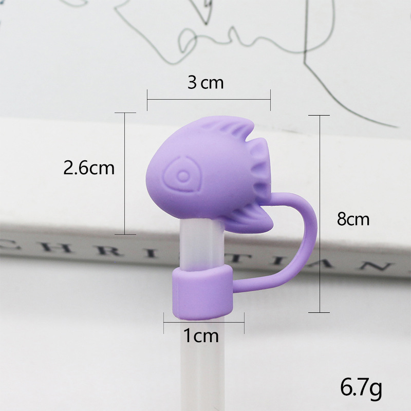 Pescado gordo morado de silicona 10 mm