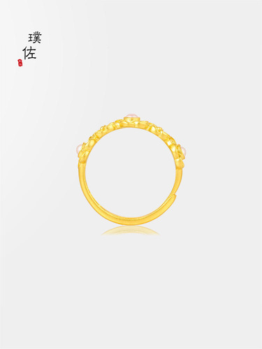 Peach Blossom Ring, Ancient Method Pearl, Simple Gift, Premium Western Style