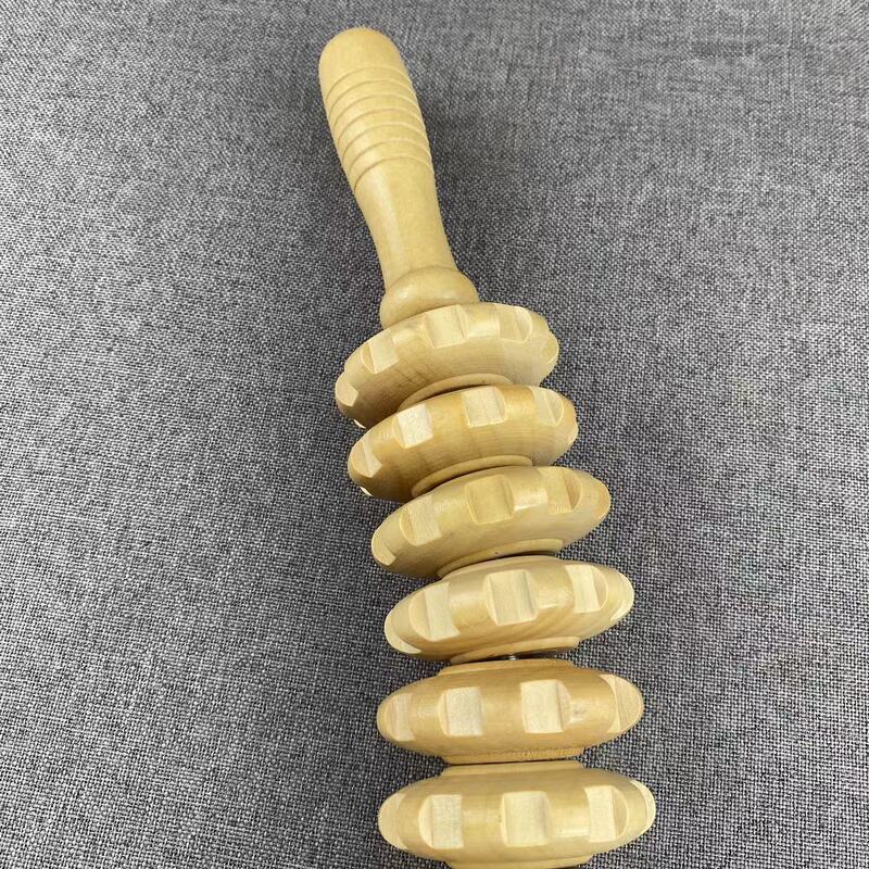 木製九輪腹部マッサージ器材手動押し背中家庭用全身多機能マッサージローラーお腹腰|undefined