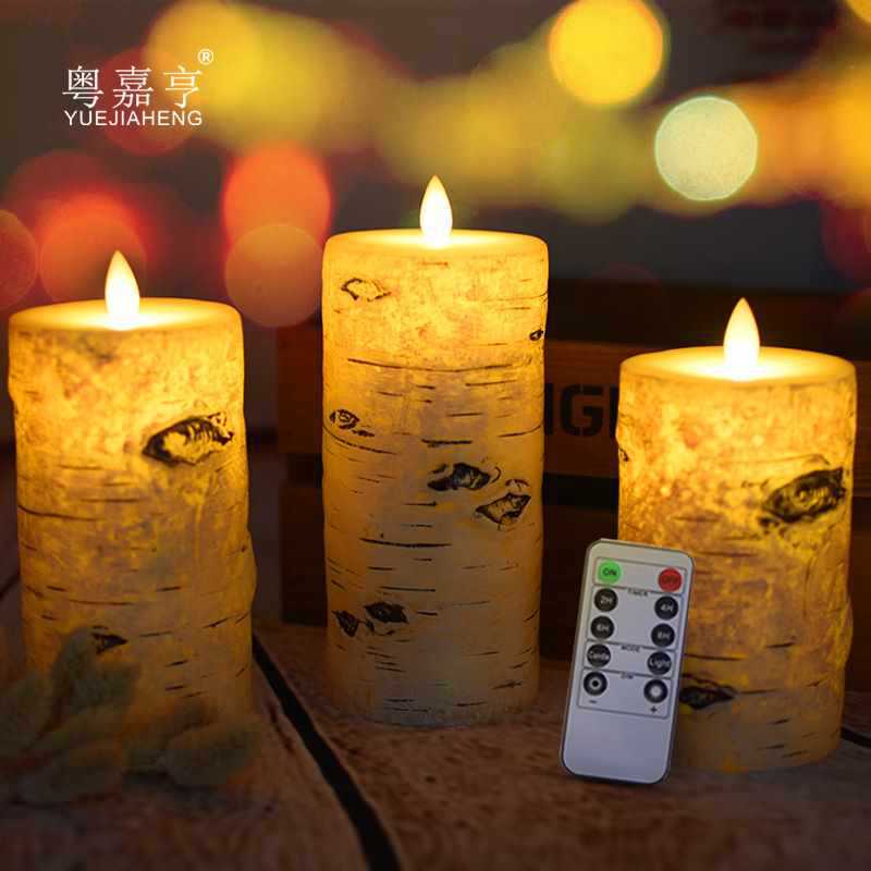 Birch bark swing remote control LED electronic candle romantic…