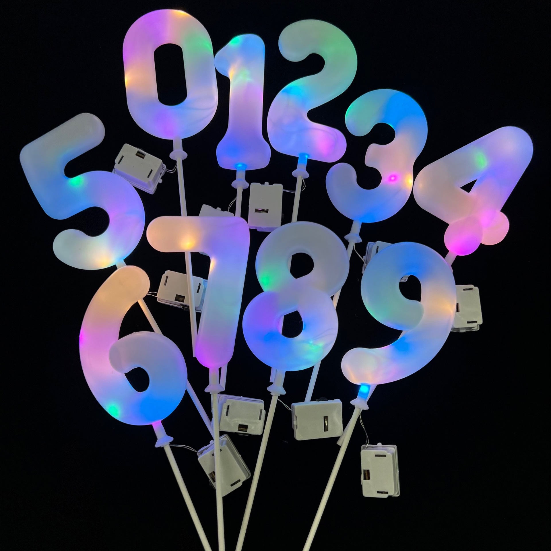 Decoración LED para torta de cumpleaños