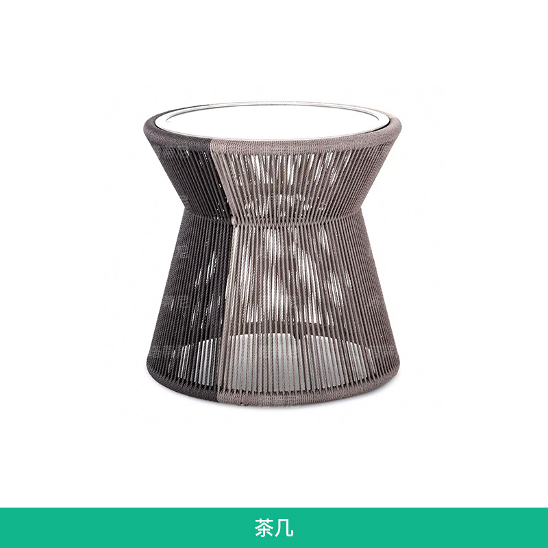 Simple ocio al aire libre Silla de ratán mesa de té de tres piezas al aire libre patio mesa y silla combinación balcón solo muebles de ratán image 7