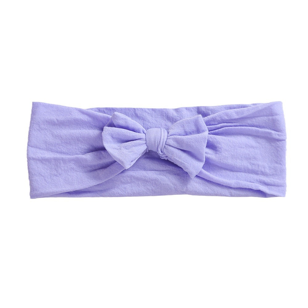 European and American cross-border new children's hair accessories baby bow headband baby care door nylon hair band wholesale_voghion.com