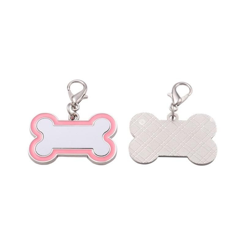 Consumibles de transferencia de calor en blanco para mascotas colgantes de sublimación caliente placa de perro arqueada accesorios de temperamento simple pequeño regalo paparazzi botón
