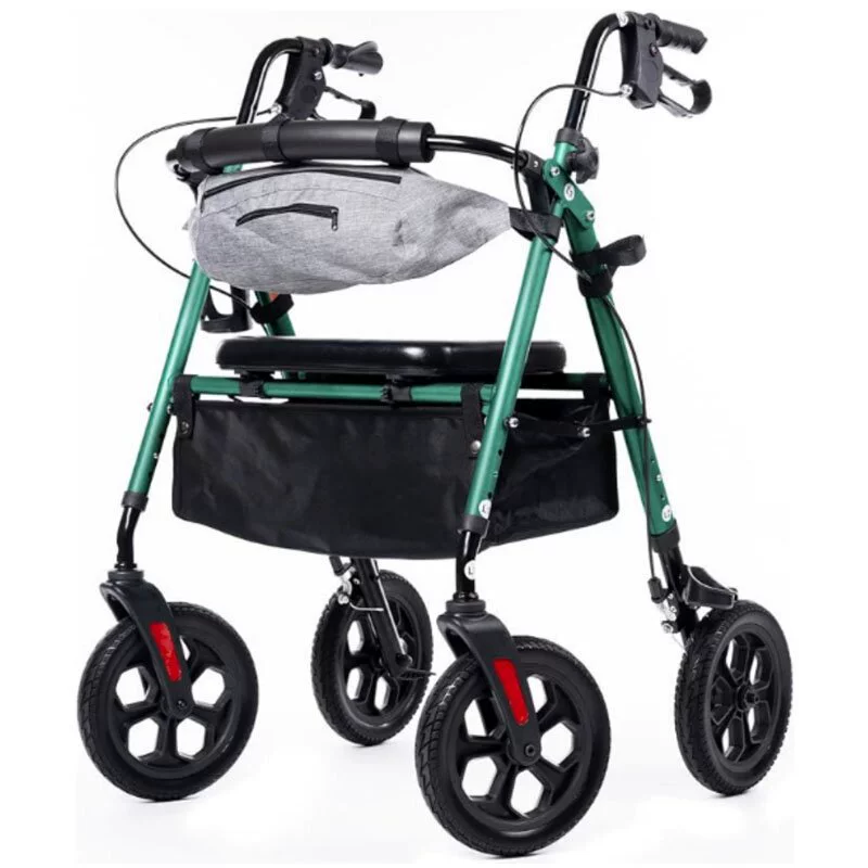 Заводская прямая поставка тележки с PU колесами, полностью алюминиевая, модель 9007F, вспомогательная четырехколесная тележка с электроприводом, оптом.