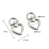 Wholesale zinc alloy plating white K love luggage luggage parts buckle dog buckle hardware press opening springs peach heart buckle